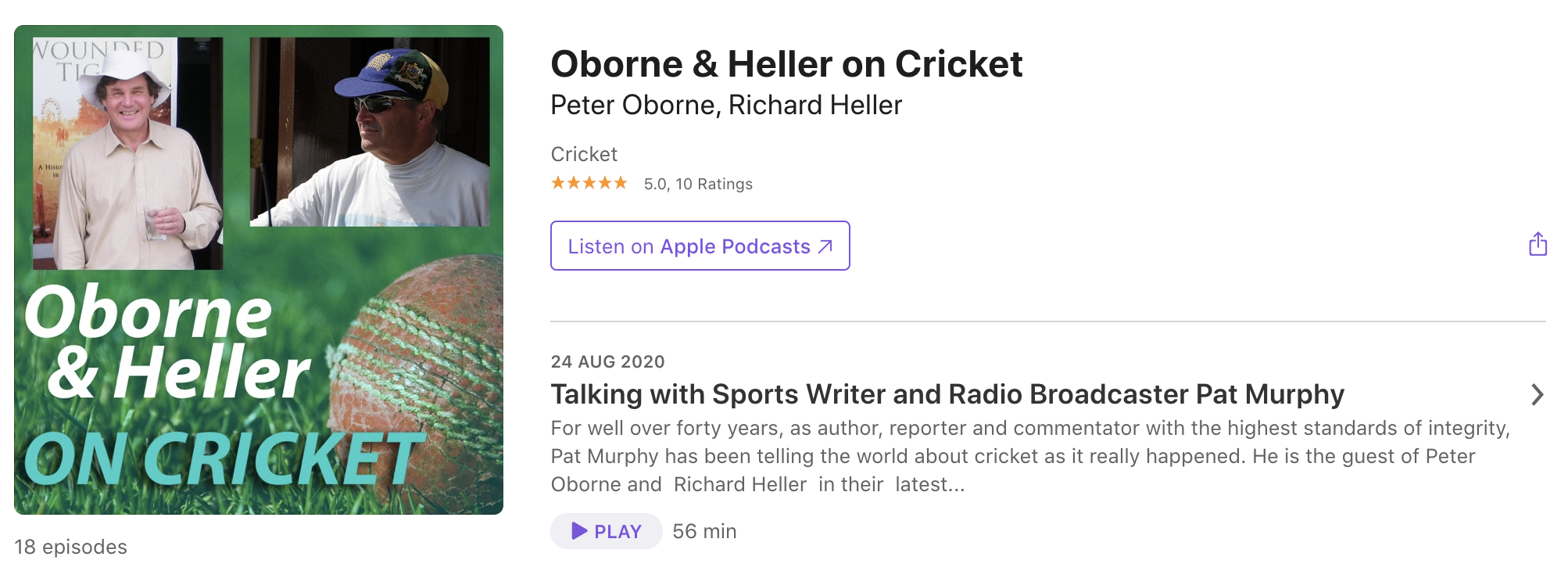 Osborne & Heller on Cricket